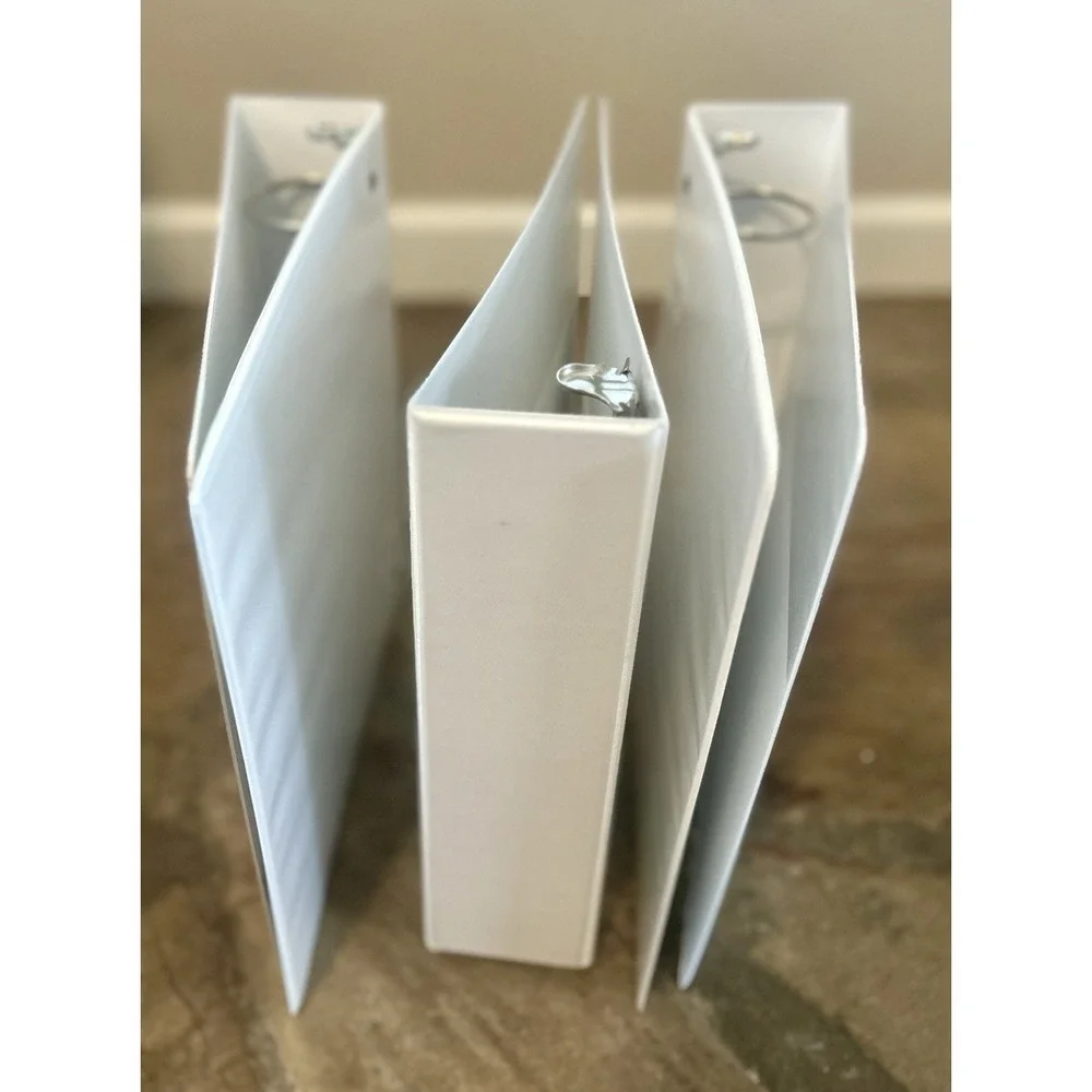 3 Inch White Office Max Binders Lot Of 3